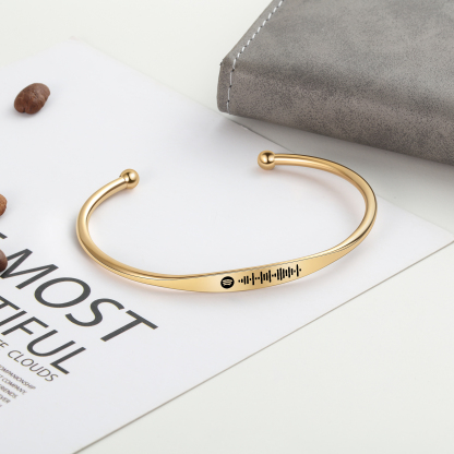 Customised Spotify code Women's Semi-open bracelet For Lover-Jessemade AU