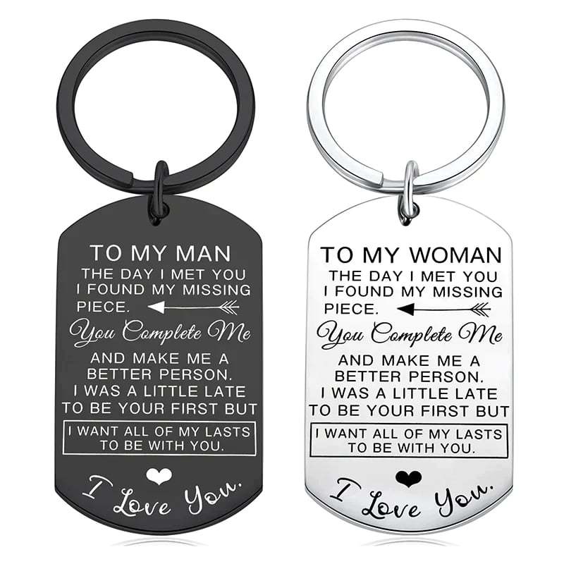 Couple Keychain Stainless Steel Keychain Valentine's Day Anniversary Gift for Couples-Jessemade AU