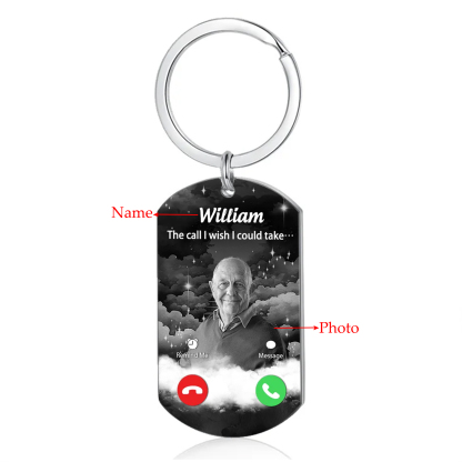 Personalised Photo & Name Keychain Memorial Gift "The Call I Wish I Could Take"-Jessemade AU