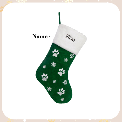 Custom 1 Name Christmas Stocking Ornament Christmas Gift Bags Personalised Gifts for Family Friends-Jessemade AU