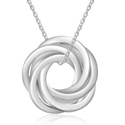 Personalised Mother Necklaces Engraved 5 Names Russian Ring Necklace With Copper-Jessemade AU