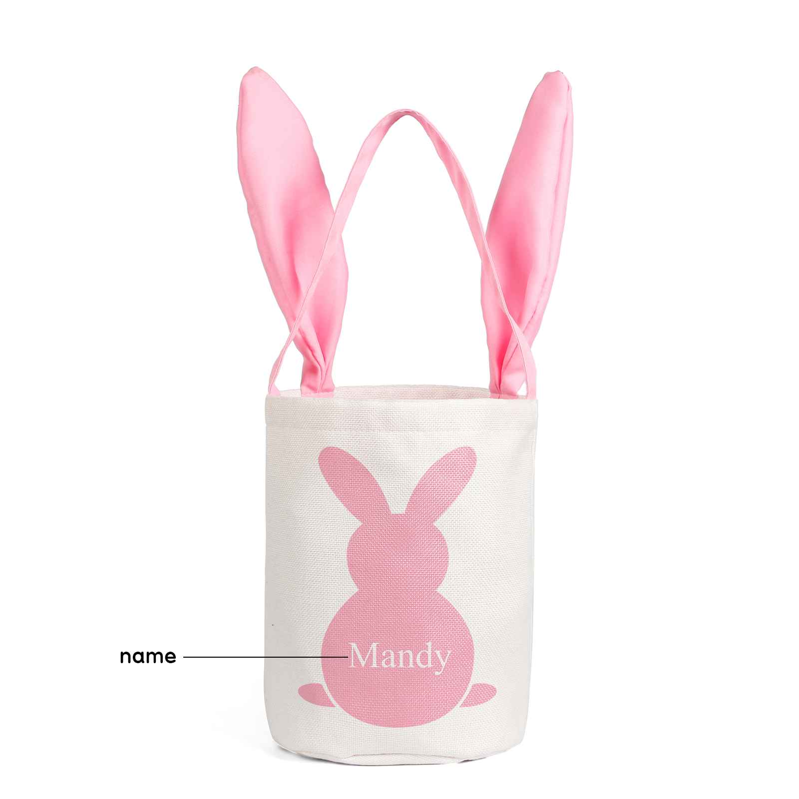 Bunny Tote Bag Personalised Name Bucket Bag Bunny Basket Easter Gifts-Jessemade AU
