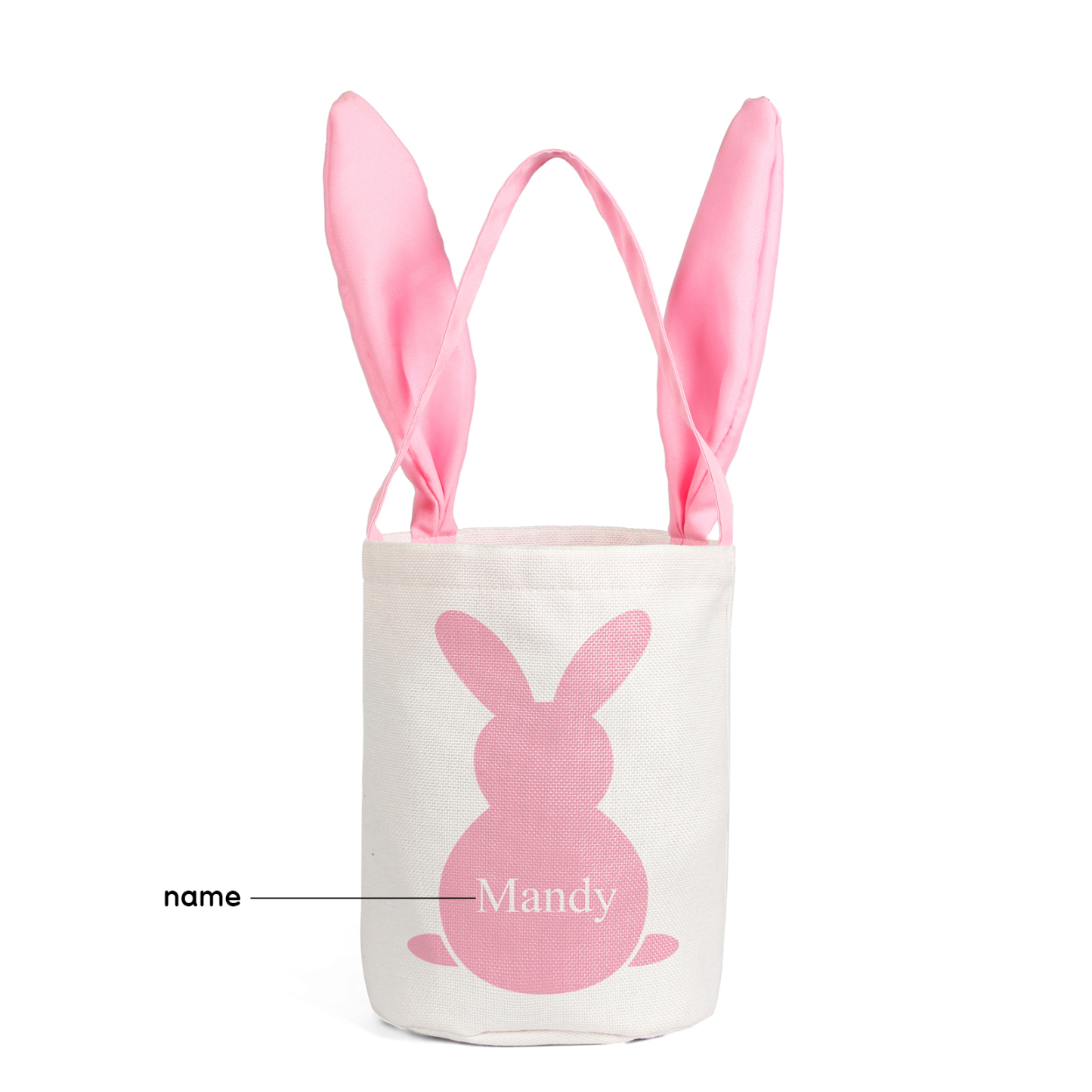 Bunny Tote Bag Personalised Name Bucket Bag Bunny Basket Easter Gifts-Jessemade AU
