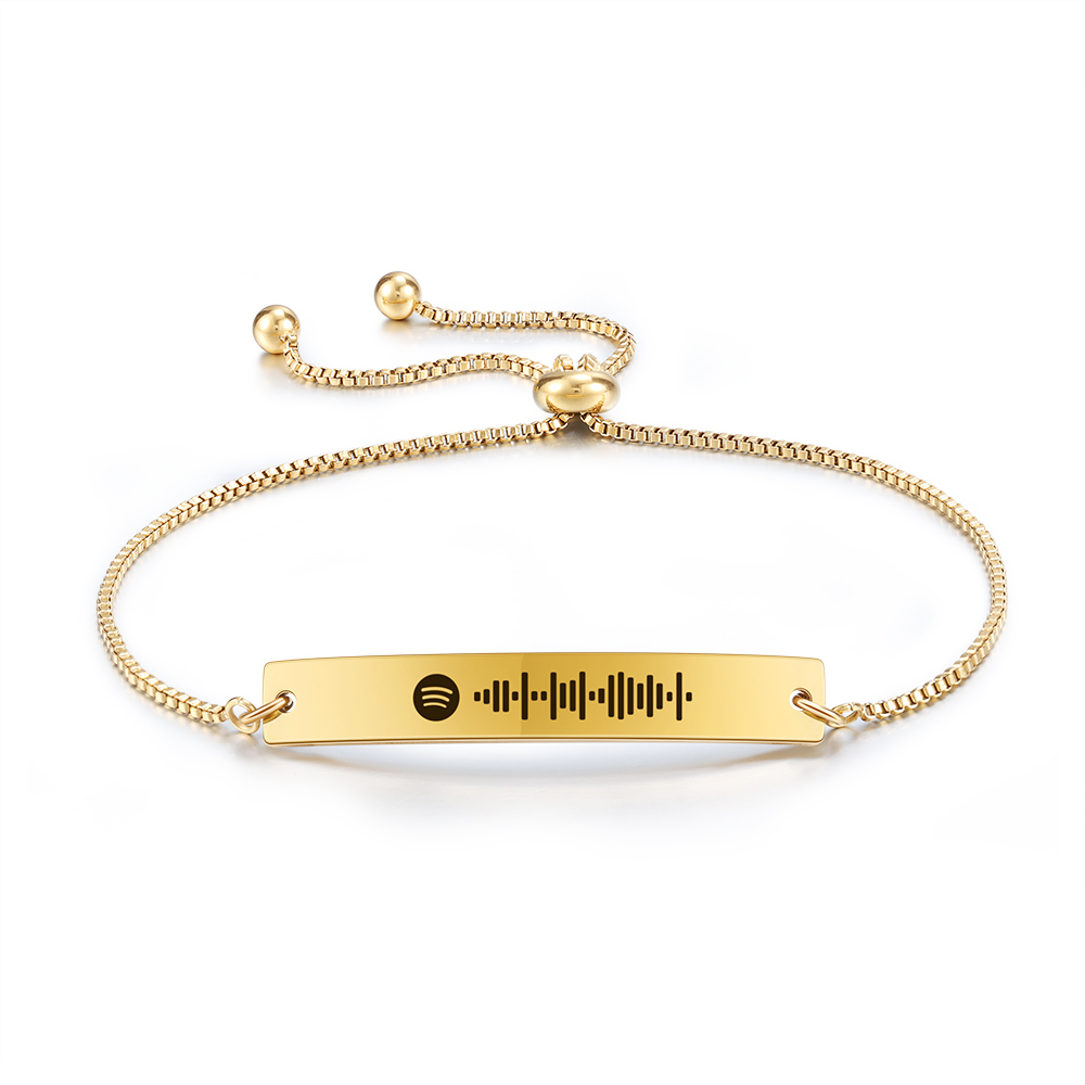 Personalised Spotify Code Music Bracelet-Four Colour-Black,Silver,Gold,Rose Gold-Jessemade AU