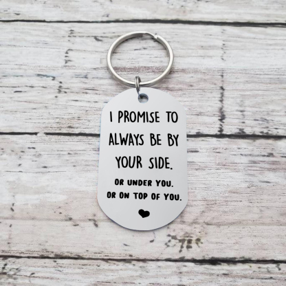 Personalised Photo Keychain for Couple "I PROMISE TO ALWAYS BE BY YOUR SIDE" Valentine's Day Gift-Jessemade AU