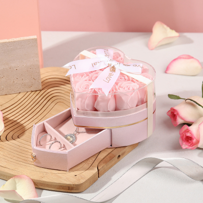 Rose Exquisite Jewelry Box Storage Box Valentine's Day Gift Packaging Box-Jessemade AU