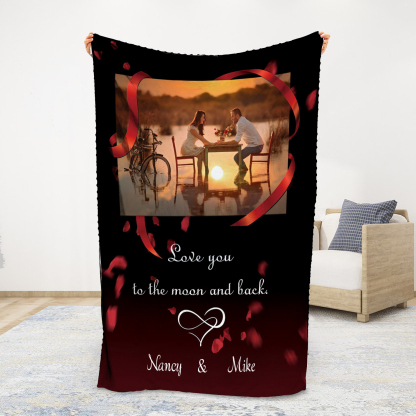 Personalised Couple Blanket Custom Photo Romantic Gift For Her-Jessemade AU