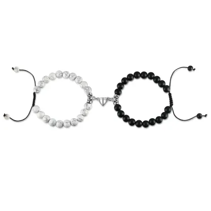 Couple Bracelets Set Magnetic Bracelet Adjustable Bracelet Valentine's Day Gift for Couples-Jessemade AU