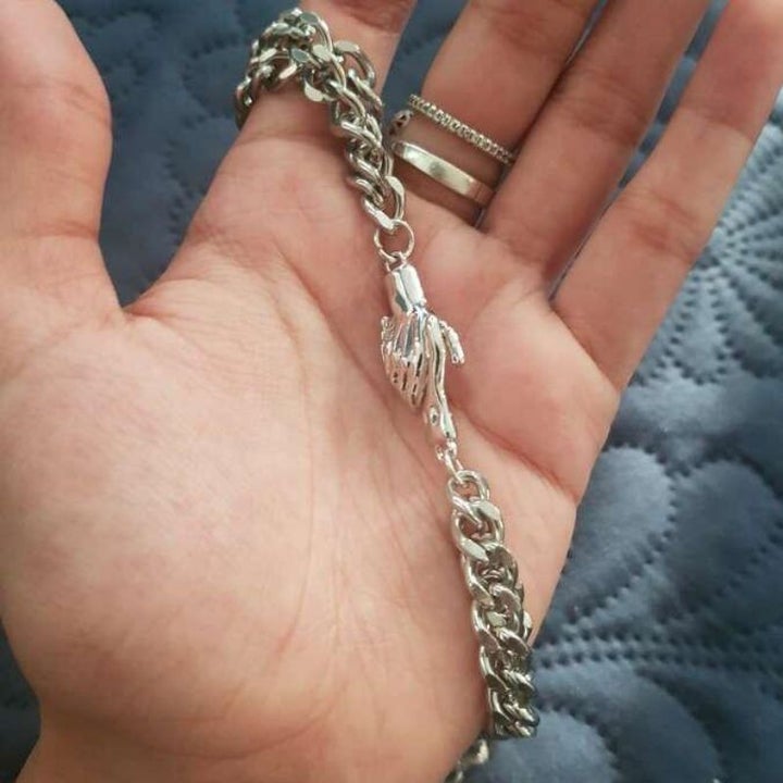 Magnetic Handshake Couple Bracelet Valentine's Day Gifts Holding Hands Pendant Bracelet for Him Her-Jessemade AU