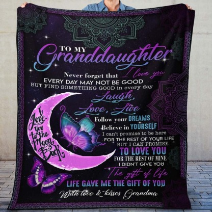 Grandma To Granddaughter, Never Forget That I Love You, Flannel Blanket-Jessemade AU