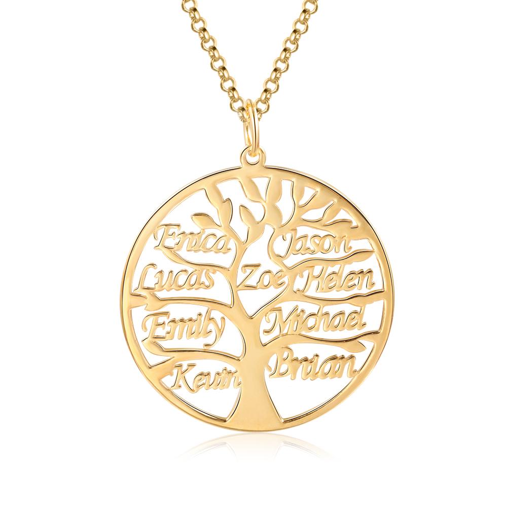 Personalised Family Tree Name Necklace Custom 9 Names Name Necklace-Jessemade AU