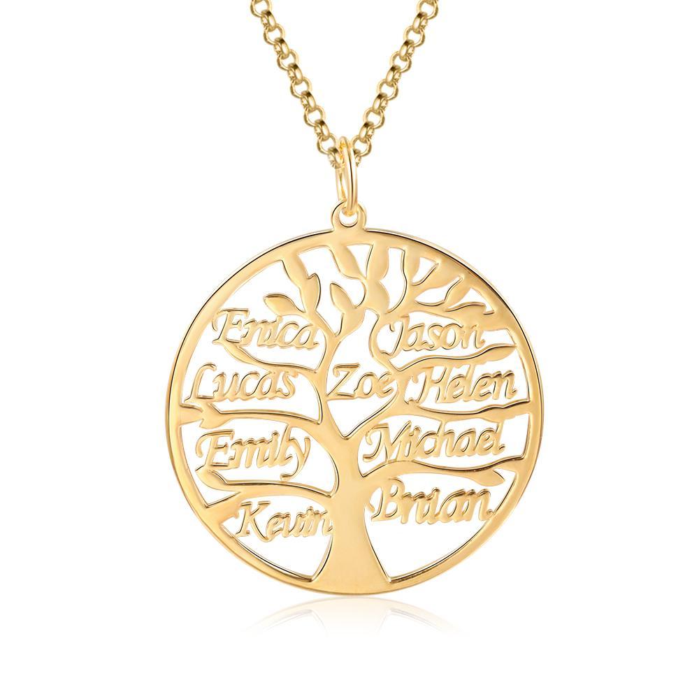 Personalised Family Tree Name Necklace Custom 9 Names Name Necklace-Jessemade AU