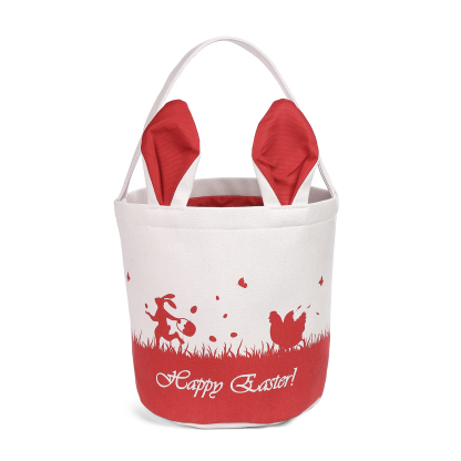 Personalised Bunny Tote Bag Customised with Name Bunny Bucket Bag Easter Gifts-Jessemade AU