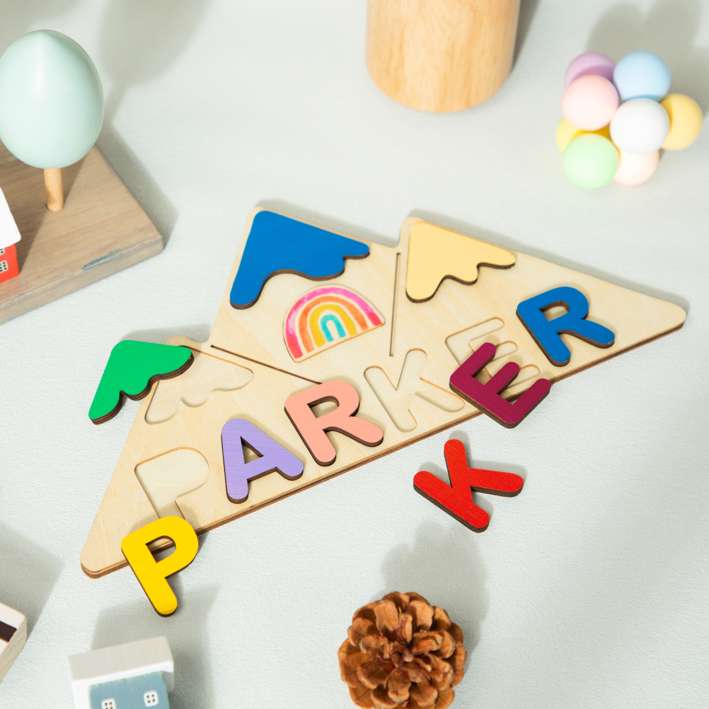 Personalised Kid's Wooden Name Alphabet Puzzle Toy for Toddlers Early Learning Child Toy-Jessemade AU