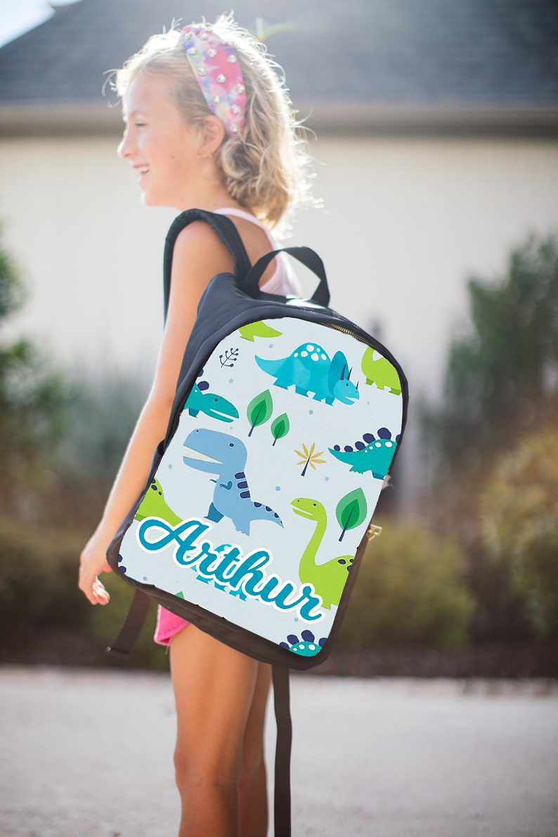 Custom Name Schoolbag Personalised Dinosaur Backpack Travel Bag for Kids-Jessemade AU