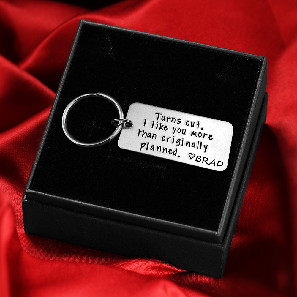 Turns out, I like you more than originally planned, Personalised Keychain Gifts For Her-Jessemade AU