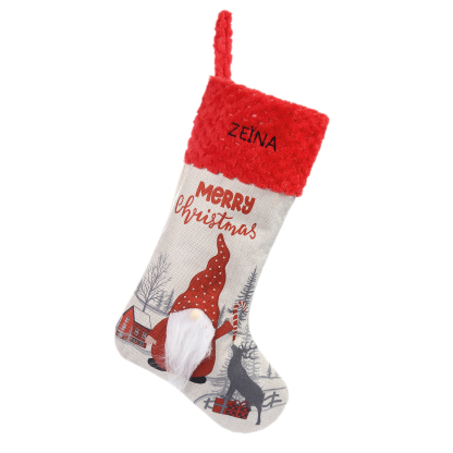 Personalised Christmas Stocking Ornaments Custom 1 Name Santa Claus Socks Gifts for Family Friends-Jessemade AU
