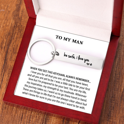 Be Safe I Love You Funny Keychain Custom Name Keychain Gift-Jessemade AU