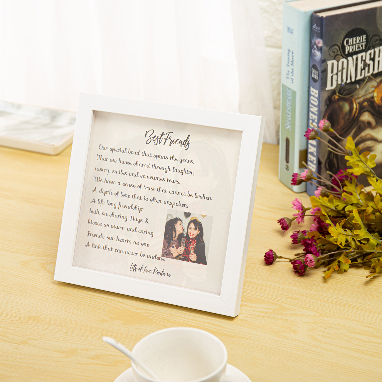 Personalised Photo Custom Name LED Night Light Picture Frame-Jessemade AU