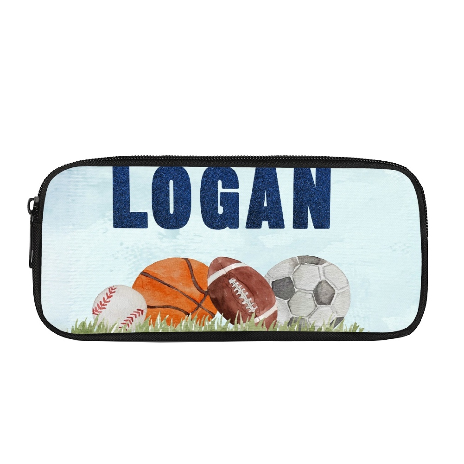 Personalised  Name Pencil Case Balls Pattern Pen Bag Zipper Back to School Gifts for Student-Jessemade AU