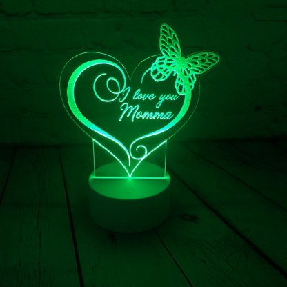 Personalised Butterfly Home Decoration Lamp With Custom Name Night Light Kid's Bedroom Decor Children's LED Light-Jessemade AU