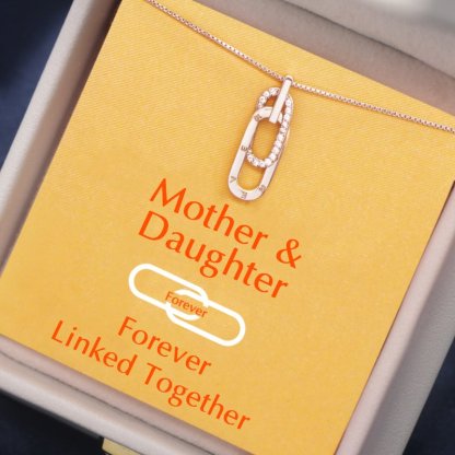 Mother & Daughter Forever Linked Together Necklace in Silver-Jessemade AU