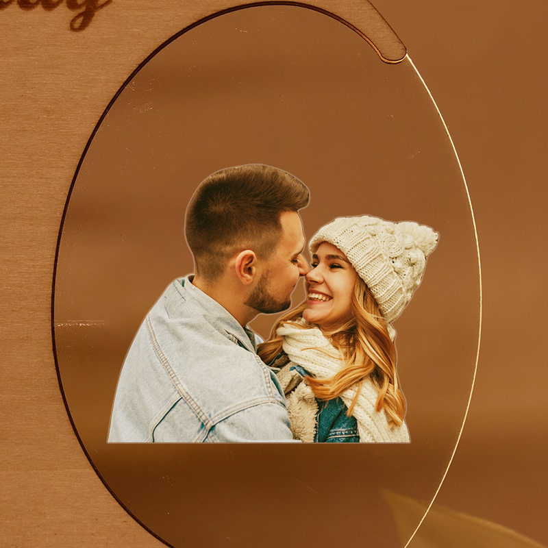 Custom Photos Acrylic Moon Night Light Lamp Home Decoration Gifts-Jessemade AU