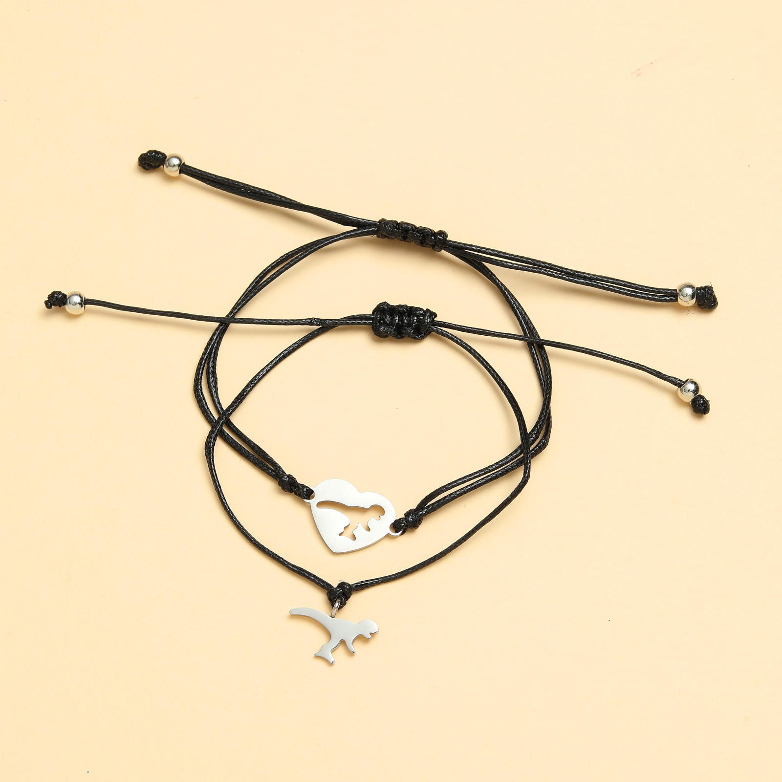 Back to School Matching Wish Dinosaur Bracelets Set for Women Teen Girls Boys-Jessemade AU