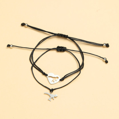 Back to School Matching Wish Dinosaur Bracelets Set for Women Teen Girls Boys-Jessemade AU