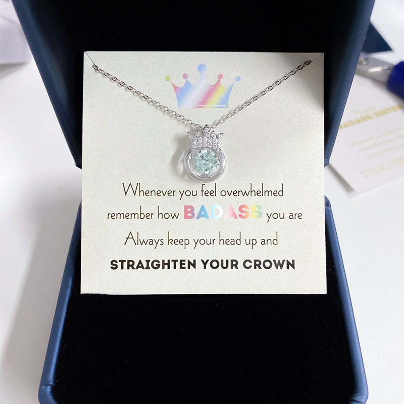Crown Birthstone Dance Necklace Gifts For Her-Jessemade AU