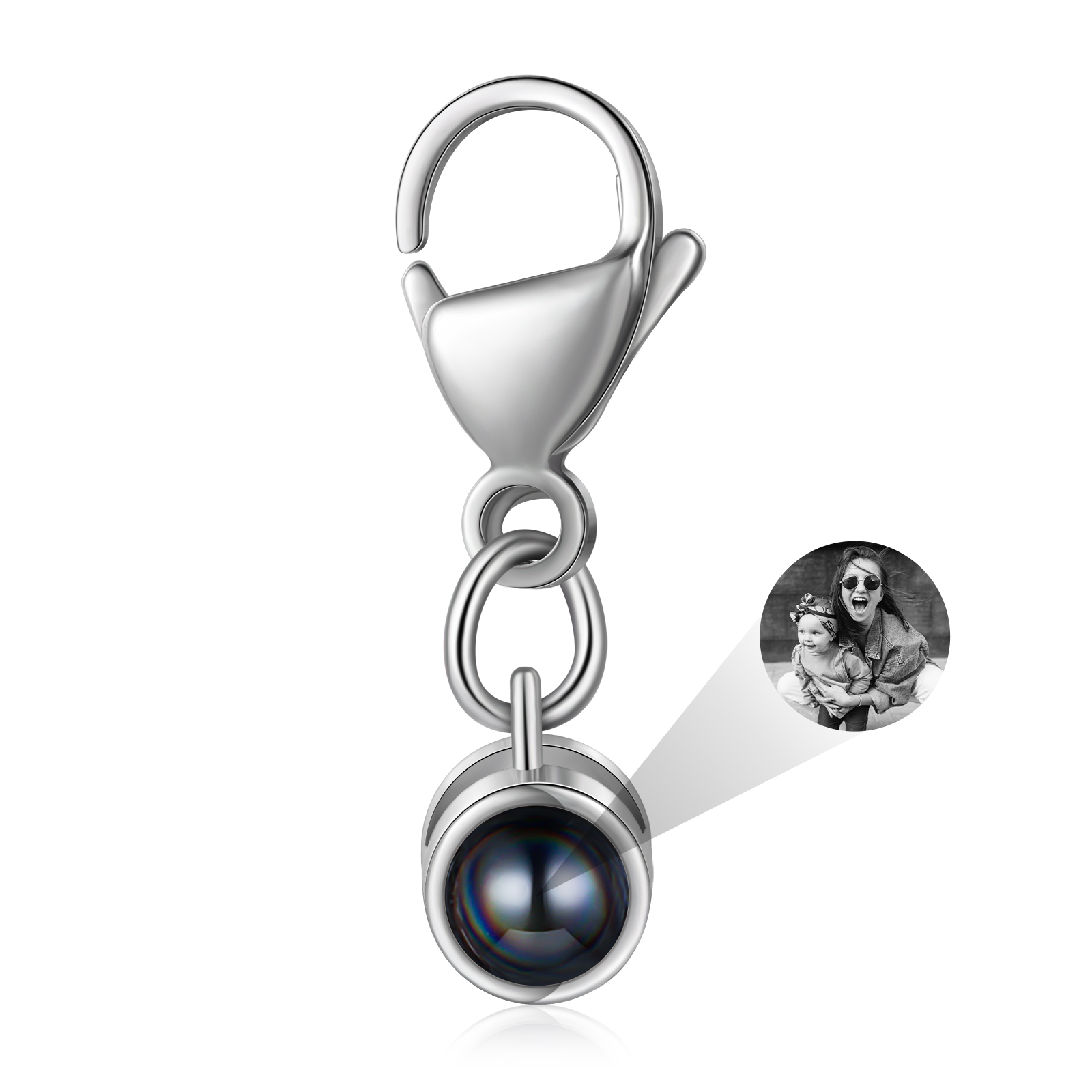 Personalised Projection Keychain Custom Photo Keyring Gift For Family/Friend/Couple-Jessemade AU