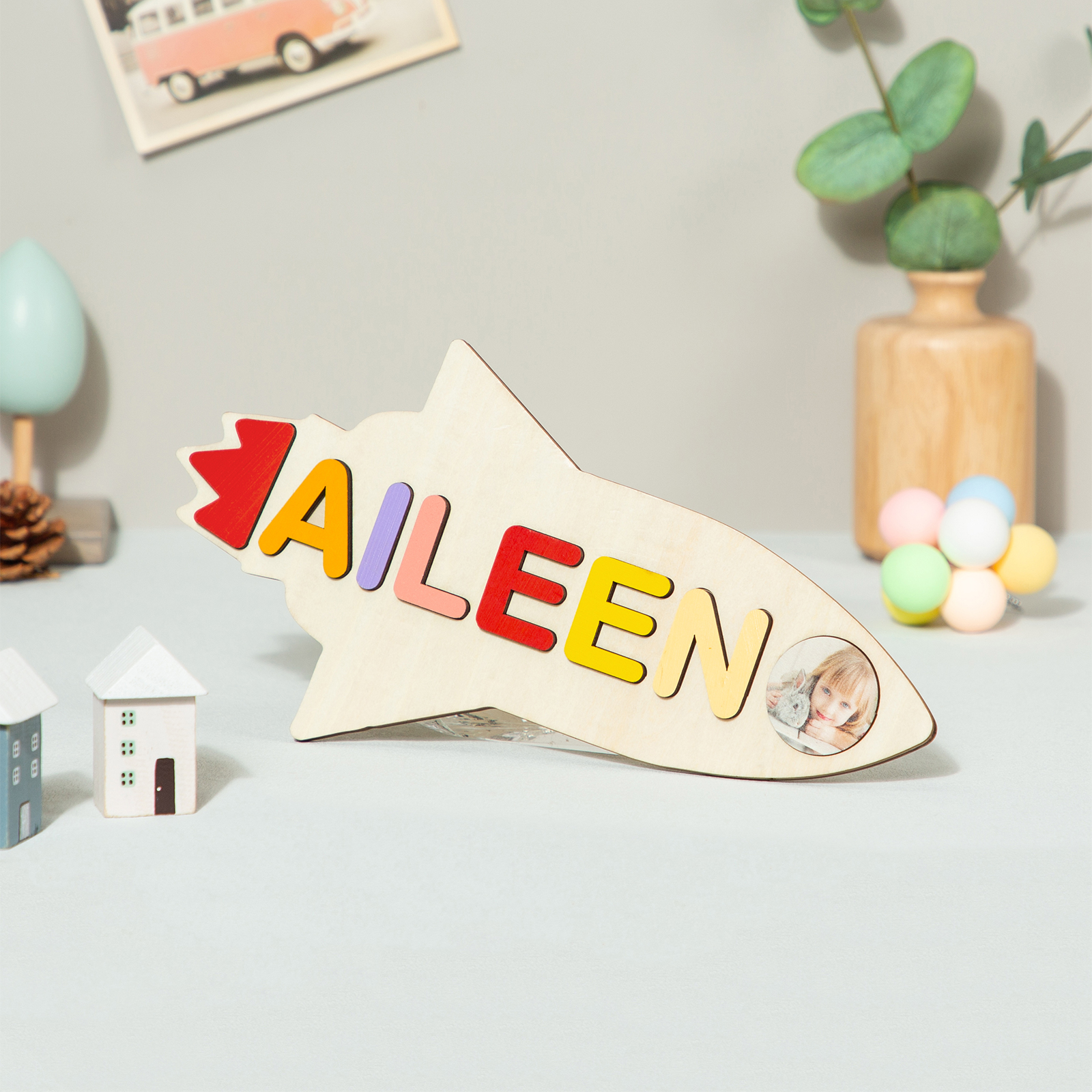 Personalised Kid's Wooden Name Alphabet Puzzle Toy for Toddlers Early Learning Child Toy-Jessemade AU