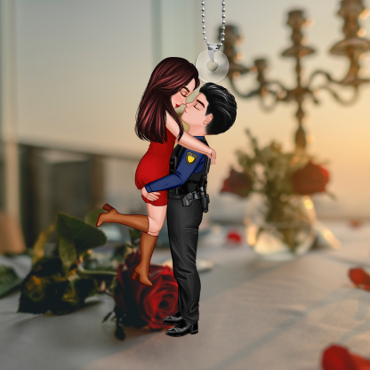Personalised Couple Hugging Ornament Acrylic Hanging Ornaments Valentine's Day Gifts for Him/Her-Jessemade AU