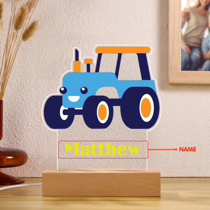 Personalised LED Night Light Custom Name Night Lamp Truck Night Light Gifts For Baby Boys-Jessemade AU