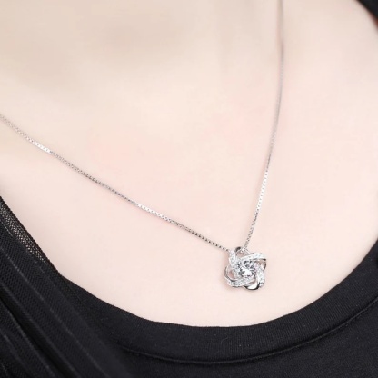 To My Daughter S925 Love Knot Necklace "Believe In Yourself" Warm Gifts From Dad-Jessemade AU