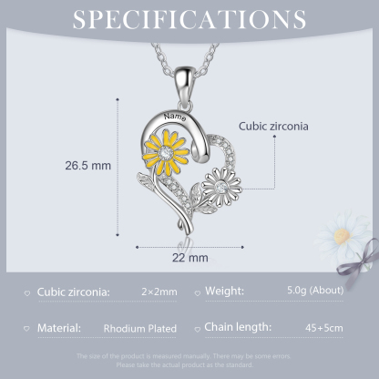 Personalised April Birthflower Necklace With Birthstones Custom 1 Name Necklace For Her-Jessemade AU