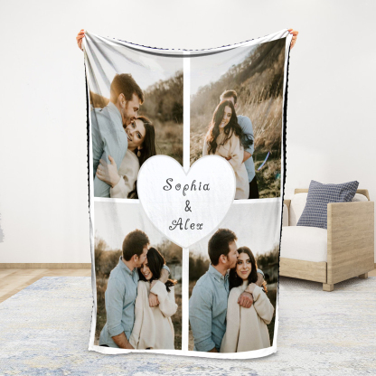 Personalised Couple Blanket Custom Photo Romantic Gift For Her-Jessemade AU