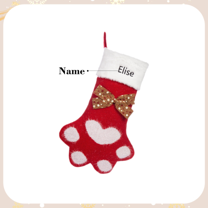 Personalised Christmas Stockings Gift Bag Customised 1 Name Christmas Sock Ornament Gift for Family Friends-Jessemade AU