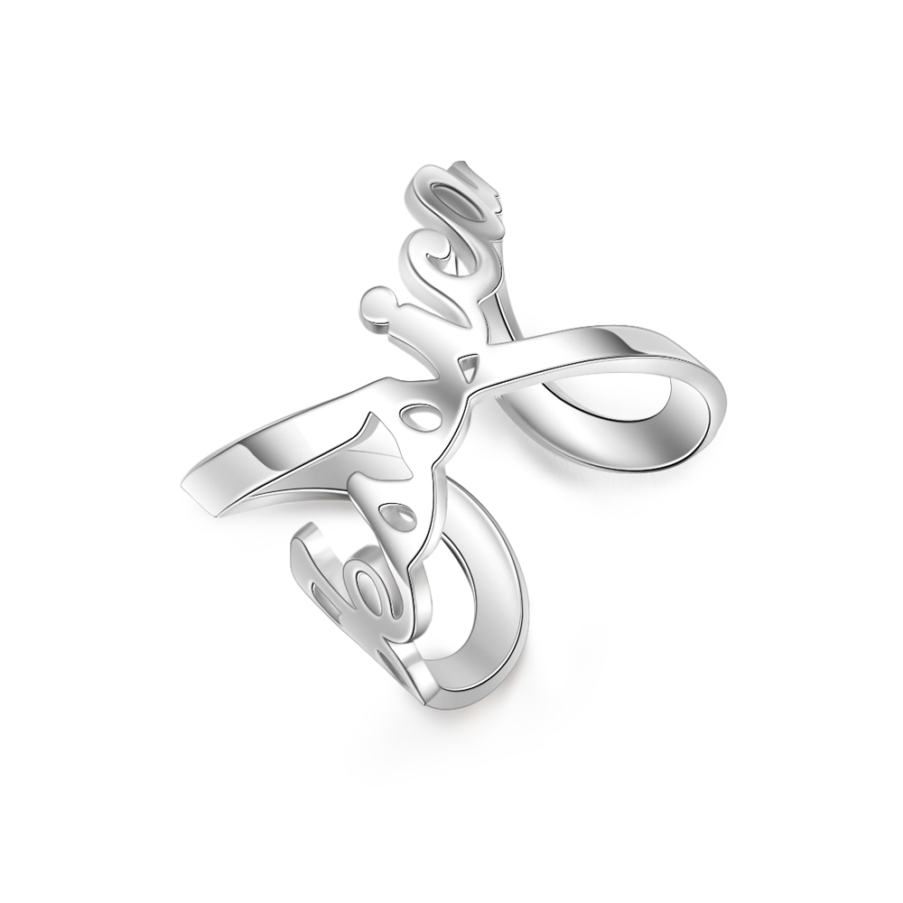 Personalised Ring Custom 1 Name Ring Best Gift For Women-Jessemade AU