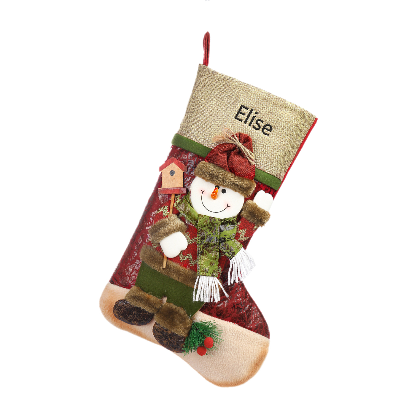 Christmas Stockings Ornaments Customised 1 Name Christmas Sock Personalised Gifts for Family Friends-Jessemade AU