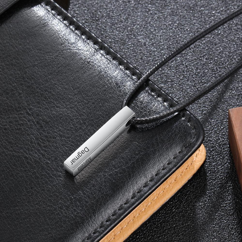 Engraved 3D Bar Necklace for Men Best Gift For Dad-Jessemade AU