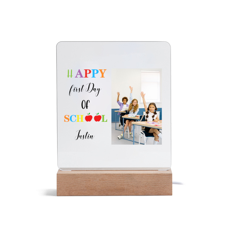 Happy First Day Of School-Personalised Photo Night Light-Jessemade AU