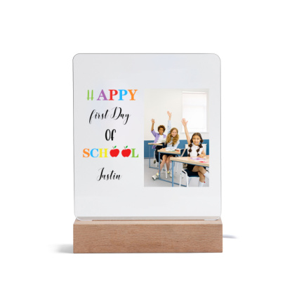 Happy First Day Of School-Personalised Photo Night Light-Jessemade AU