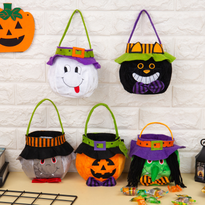 Personalised Halloween Tote Bags with Name Halloween Trick or Treat Candy Bags for Kids-Jessemade AU