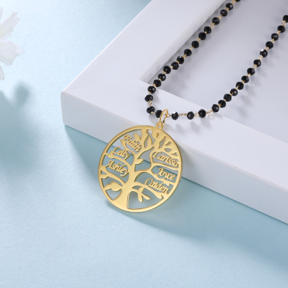 Personalised Family Tree Necklace Custom 6 Names Necklace Gift For Mother-Jessemade AU