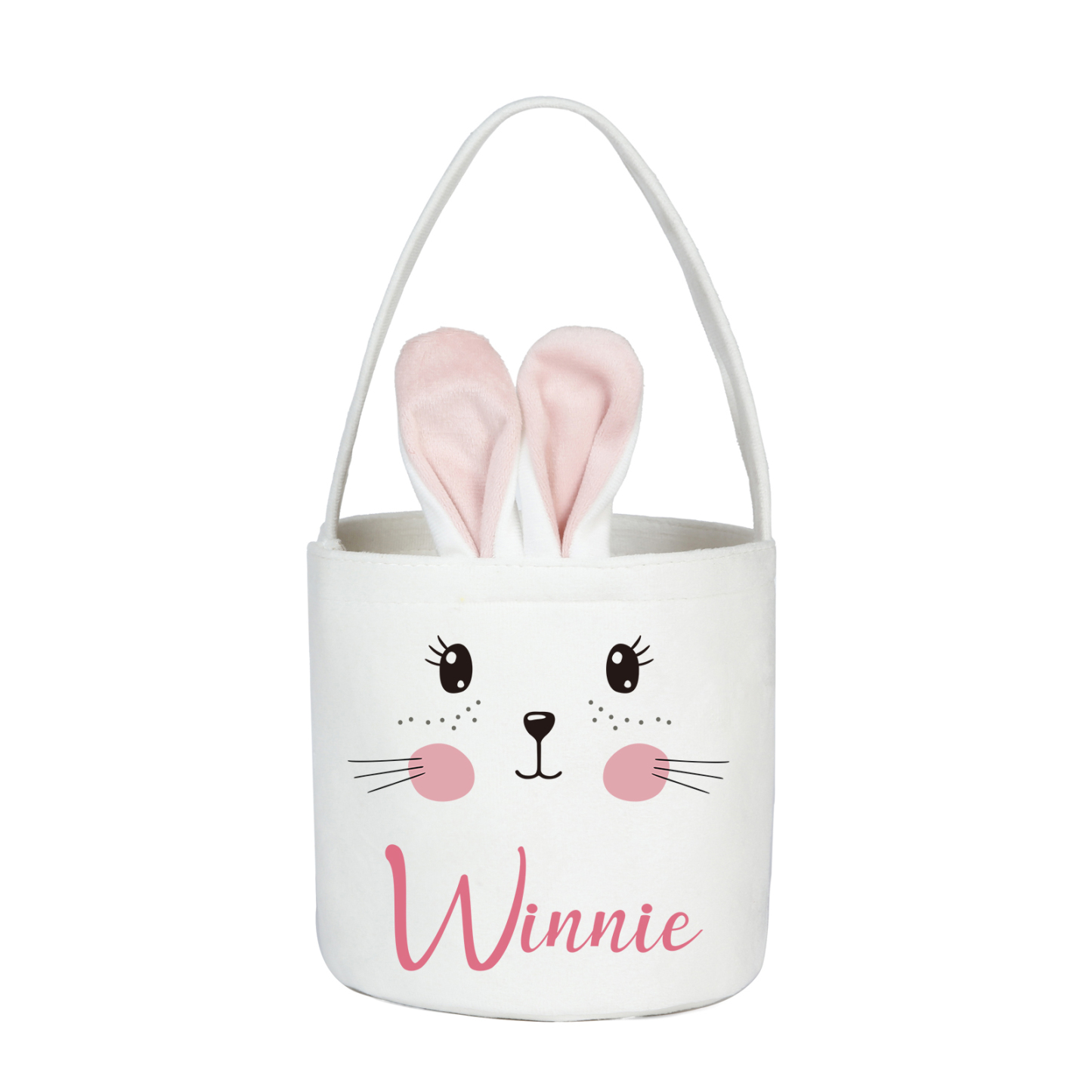 Personalised Bunny Tote Bag Custom Name Bucket Bag Bunny Basket Easter Gifts-Jessemade AU