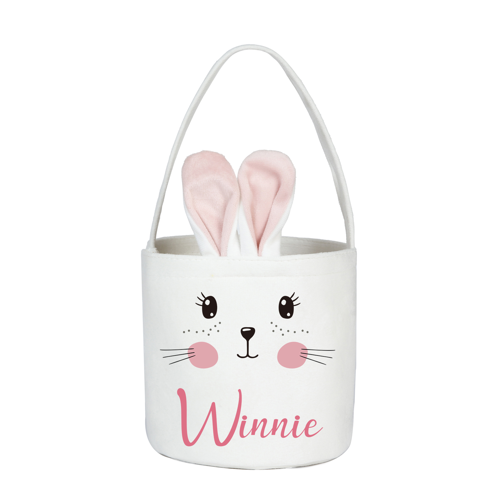 Personalised Bunny Tote Bag Custom Name Bucket Bag Bunny Basket Easter Gifts-Jessemade AU