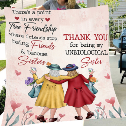 Thank You For Being My Unbiological Sister-High-quality Exquisite Blanket-Jessemade AU