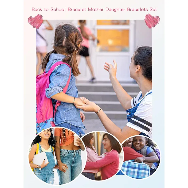 2 Pcs Back To School Butterfly Bracelet Set, Adjustable Bracelets Gift With Gift Card Set For Kids-Jessemade AU