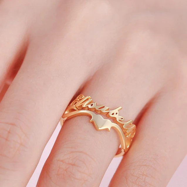 Personalised Ring Custom 1 Name Ring GIFT For Women-Jessemade AU
